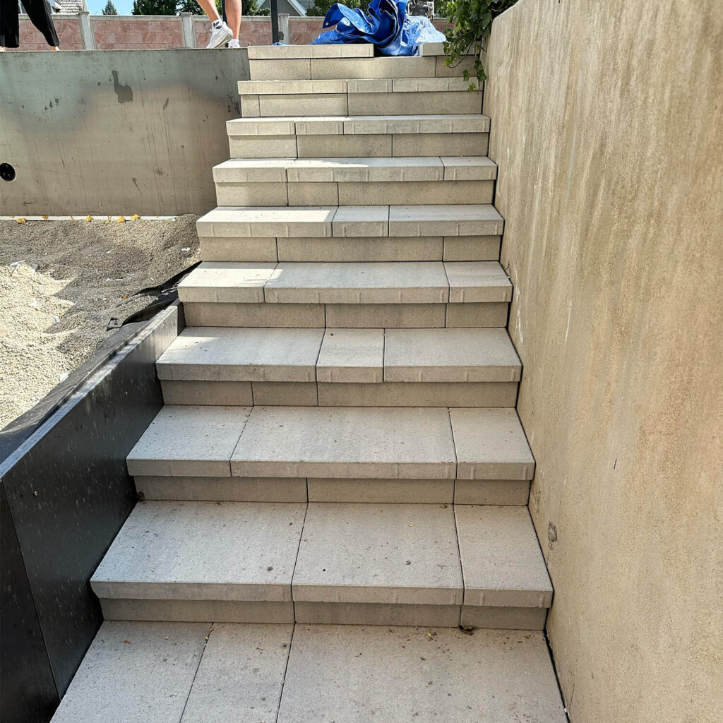Walk out from alternate angle. Featuring intricate stone work.